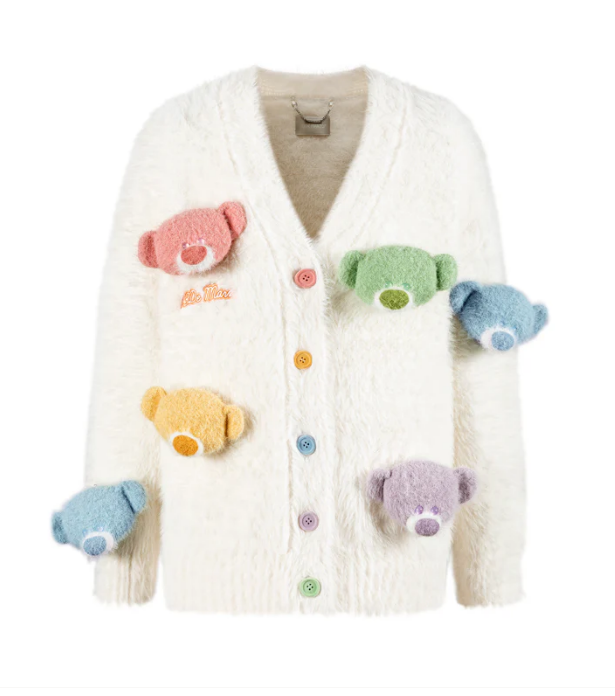 13DE MARZO MZ2503701 DOOZOO PASTEL BEAR CARDIGAN WHITE