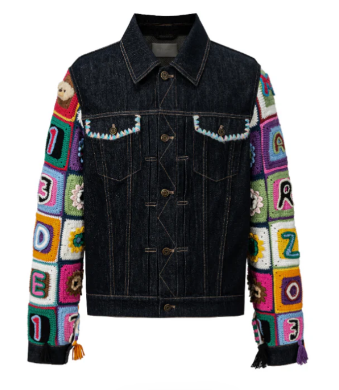 13DE MARZO MZ2515701 SQUARE PATTERN DENIM JACKET DENIM BLUE CT