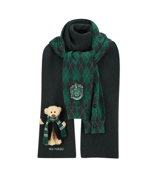 13DE MARZO MZ2514403 HOGWARTS FOUR HOUSES BEAR SCARF GREEN CT