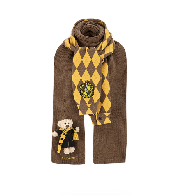 13DE MARZO HOGWARTS FOUR HOUSES BEAR SCARF BROWN CT