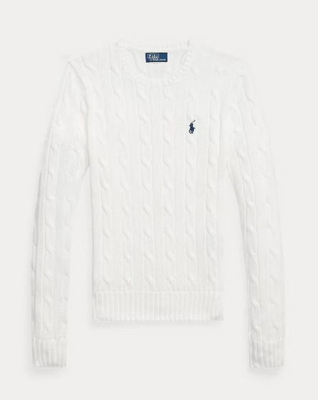 POLO RALPH LAUREN 211971869007 WOMEN'S PULLOVER WHITE