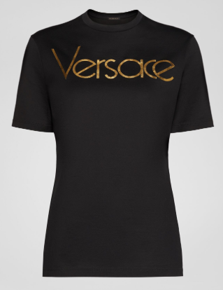 VERSACE A83641 T-SHIRT NERO DONNA