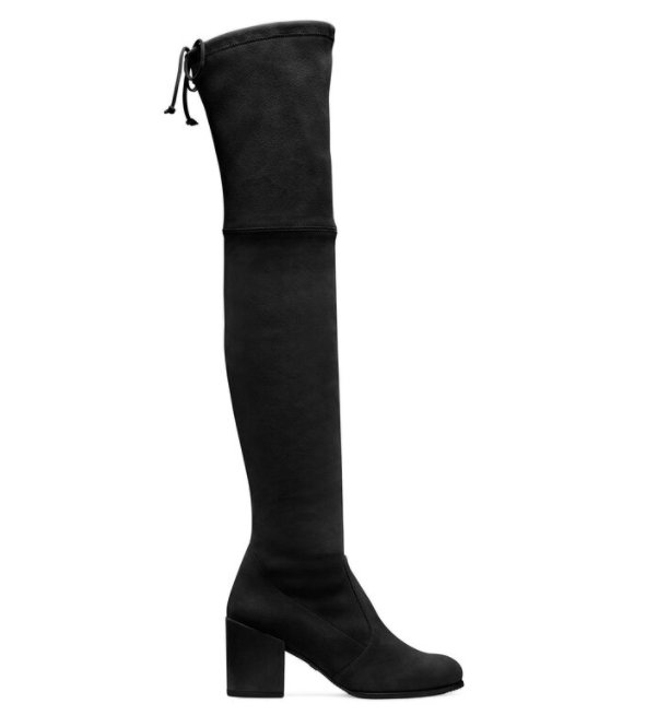 STUART WEITZMAN STIVALI NERI TACCO ALTO BLASUS - SUEDE STR