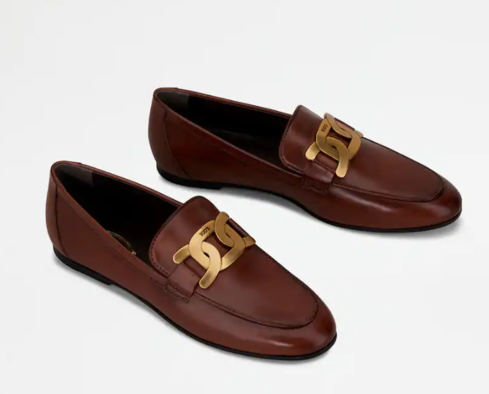 TOD'S DONNA LOAFER MOCASSINO KATE MARRONE
