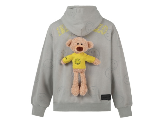 13DE MARZO FELPA SMILE FR-JX-147-U GRIGIO