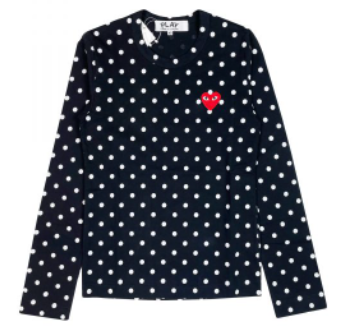 COMME DES GARCONS PLAY T-SHIRT P1T165.1 NERO POIS
