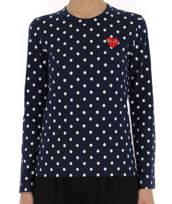 COMME DES GARCONS PLAY T-SHIRT P1T165.2 NAVY