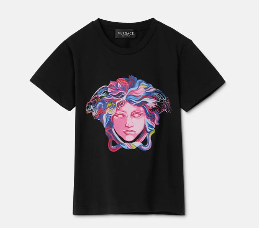 VERSACE KIDS 1000052 1A04819 2B070 MEDUSA  KIDS T-SHIRT