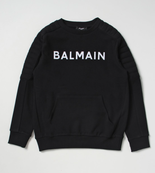 BALMAIN BS4P10-Z0001 KIDS SWEATSHIRT BLACK