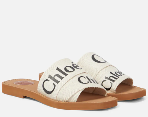 CHLOE CHC19U18808 101 WHITE WOODY SANDLE 