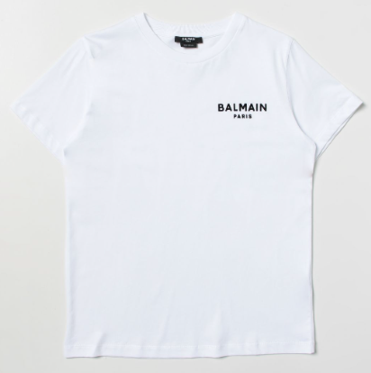BALMAIN KIDS BS8R61 Z0082 BOYS T-SHIRT WHITE 8A-10A